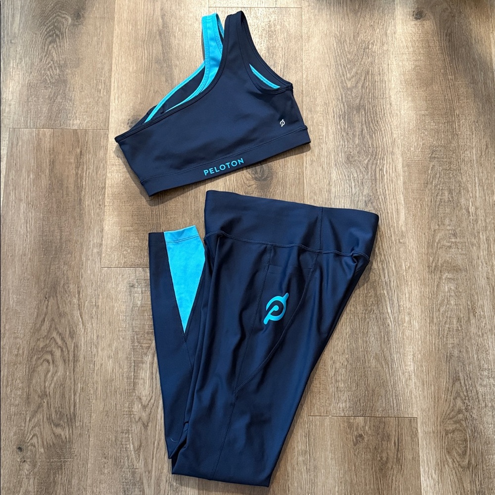 Peloton Move Mission Splice Shoulder Bra 2.0 and matching leggings